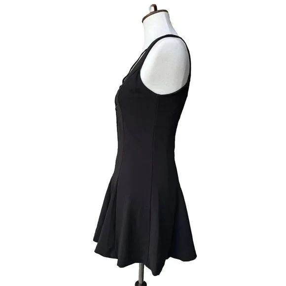 Tea & Cup Womens’s Black Lace Up Skater Mini Dress Size M - Picture 12 of 12